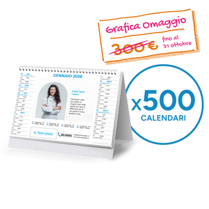 500 Calendari Audioprotesista 2026 da Banco 100% Personalizzabile