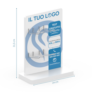 Espositore da Banco 4 ganci con il Tuo Logo